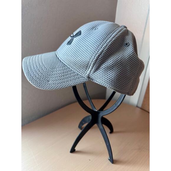 Under Armour Mens Grey Mesh Back Stretch Fit Hat Cap - Picture 3 of 7